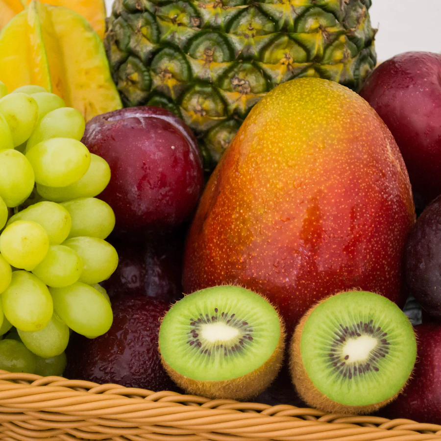 A basket of fresh fruit